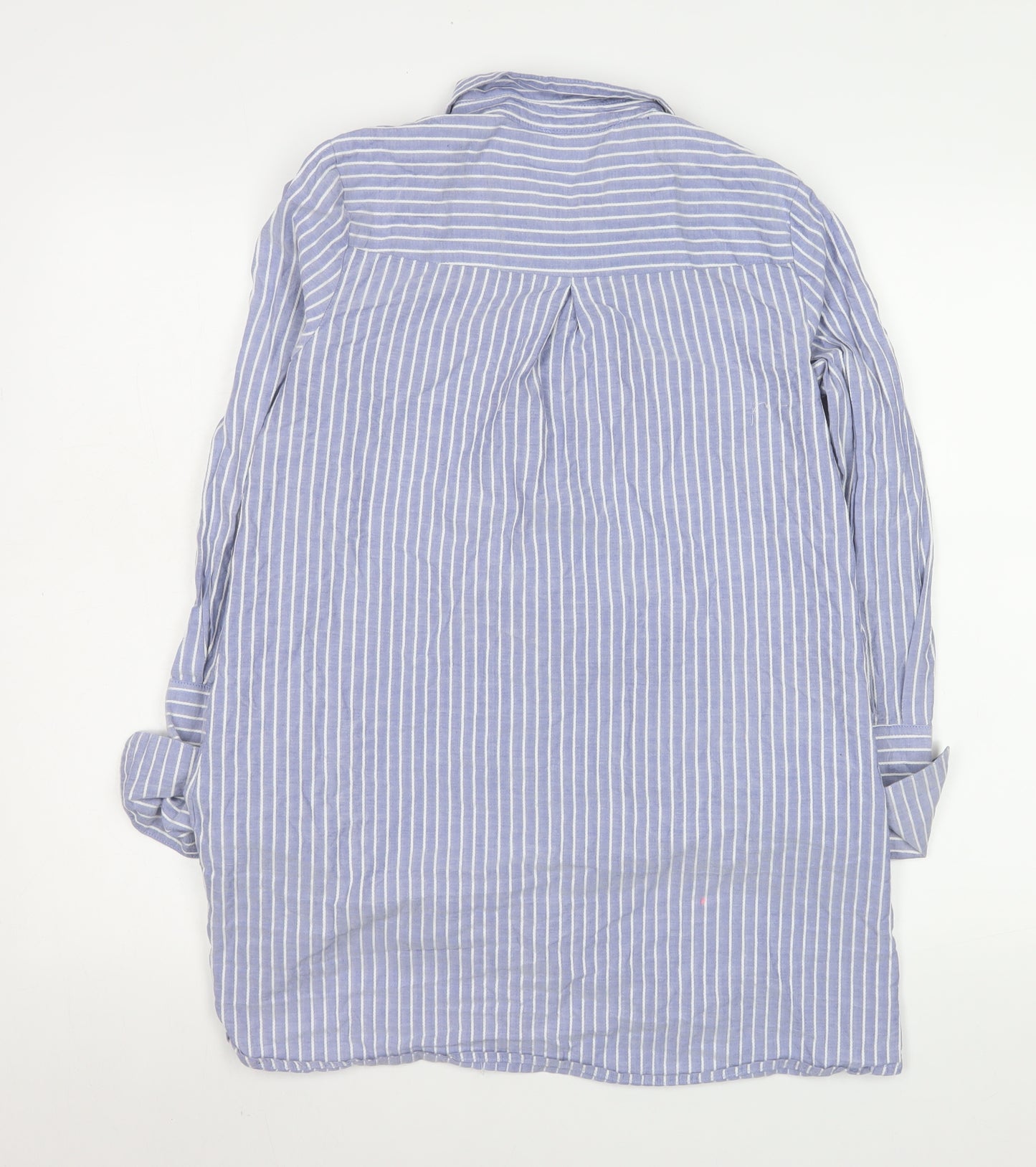 Cotton On Men Blue Striped Long Sleeve Button-Up Shirt XS