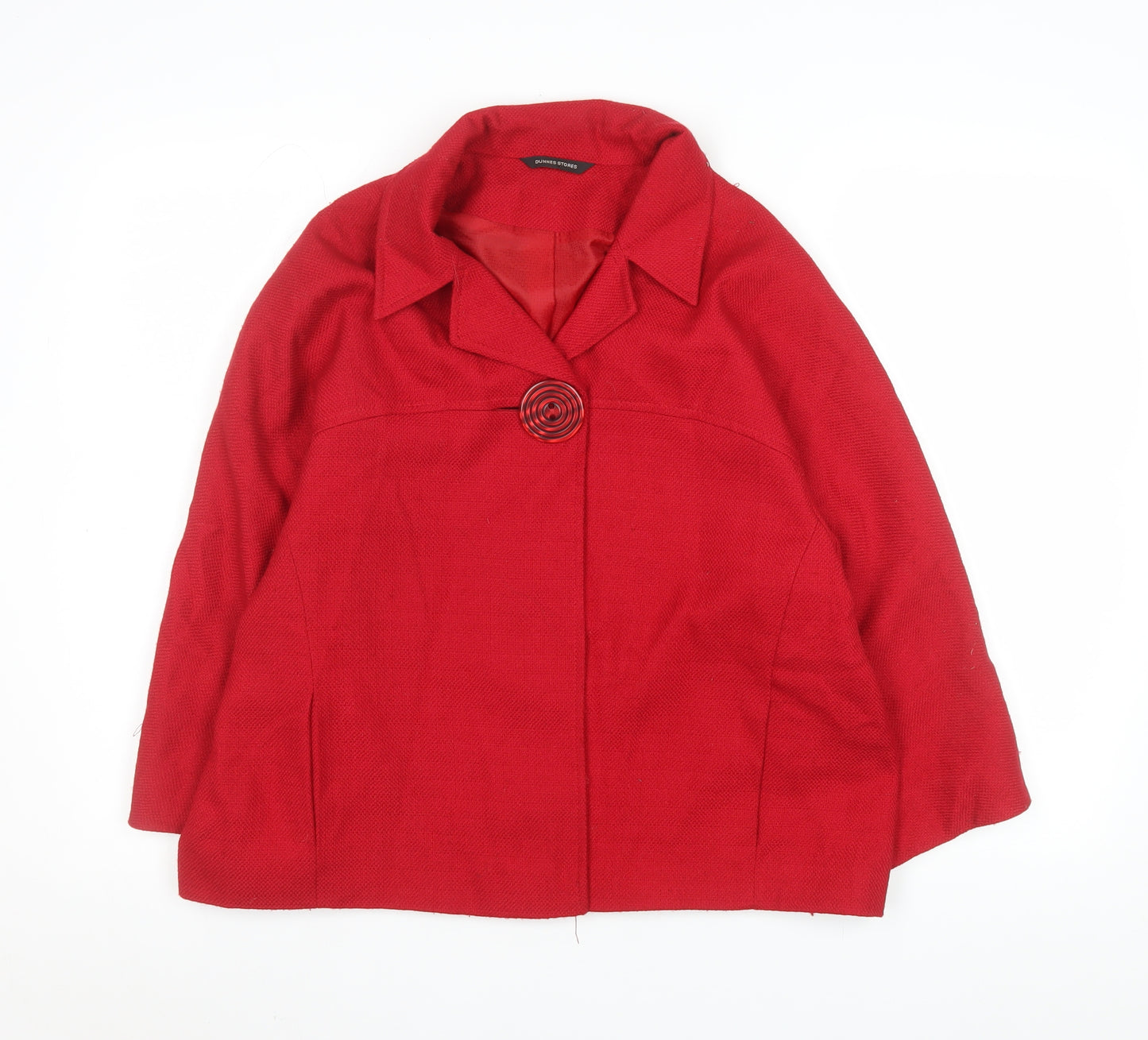St. Bernard Red Women's Blazer Coat Size 16 Classic Buttoned