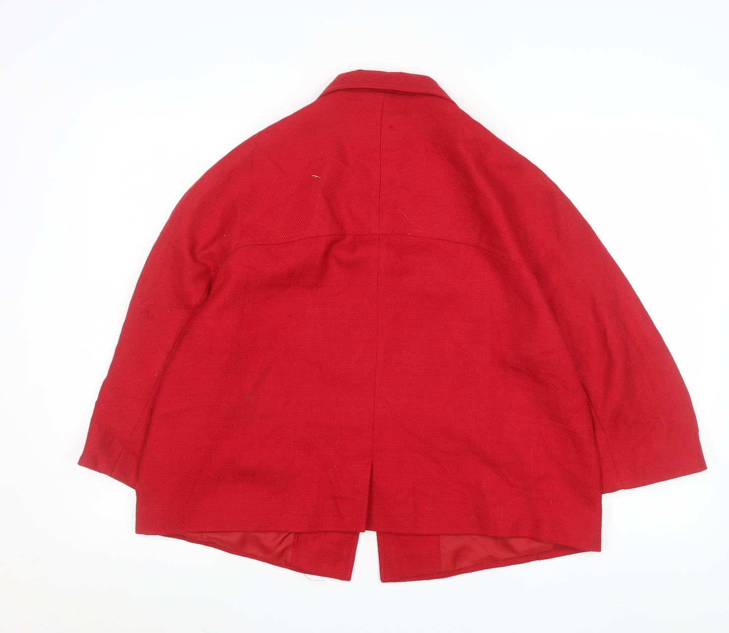 St. Bernard Red Women's Blazer Coat Size 16 Classic Buttoned