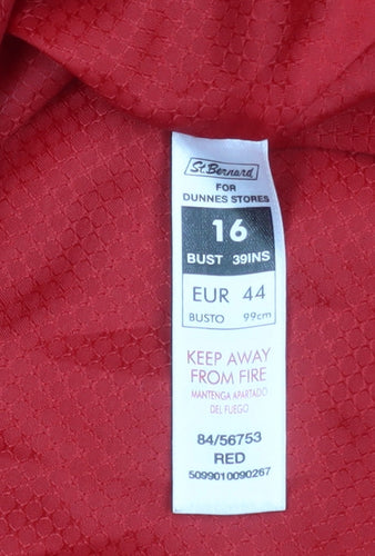 St. Bernard Red Women's Blazer Coat Size 16 Classic Buttoned