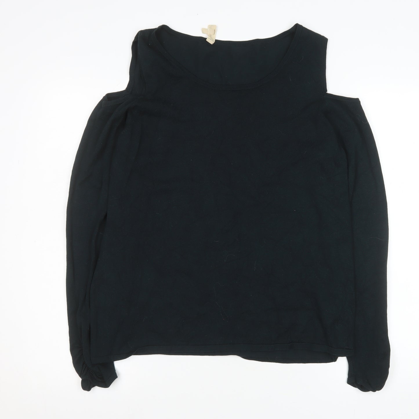Phase Eight Womens Black Cold Shoulder Long Sleeve Blouse UK 18
