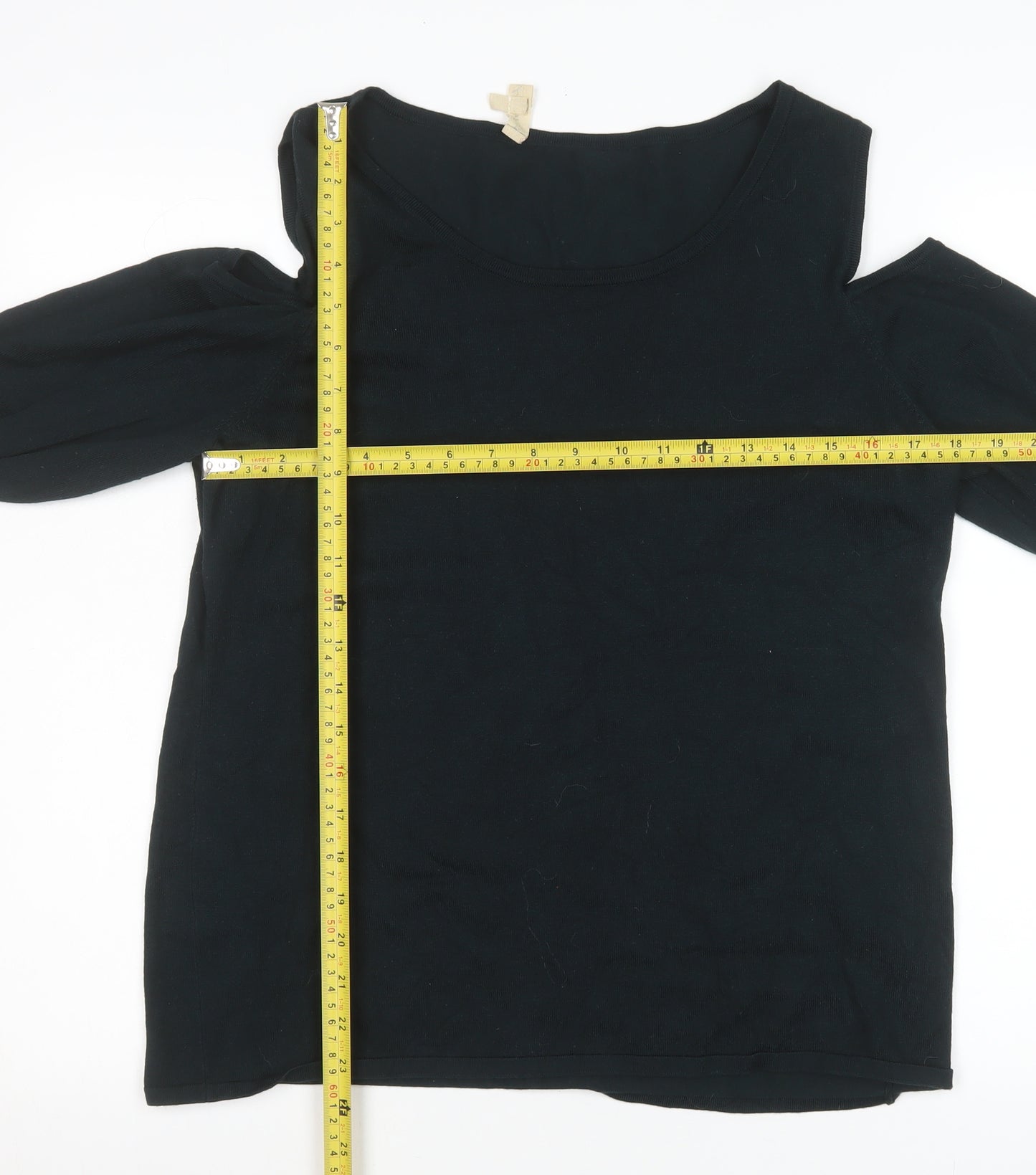 Phase Eight Womens Black Cold Shoulder Long Sleeve Blouse UK 18
