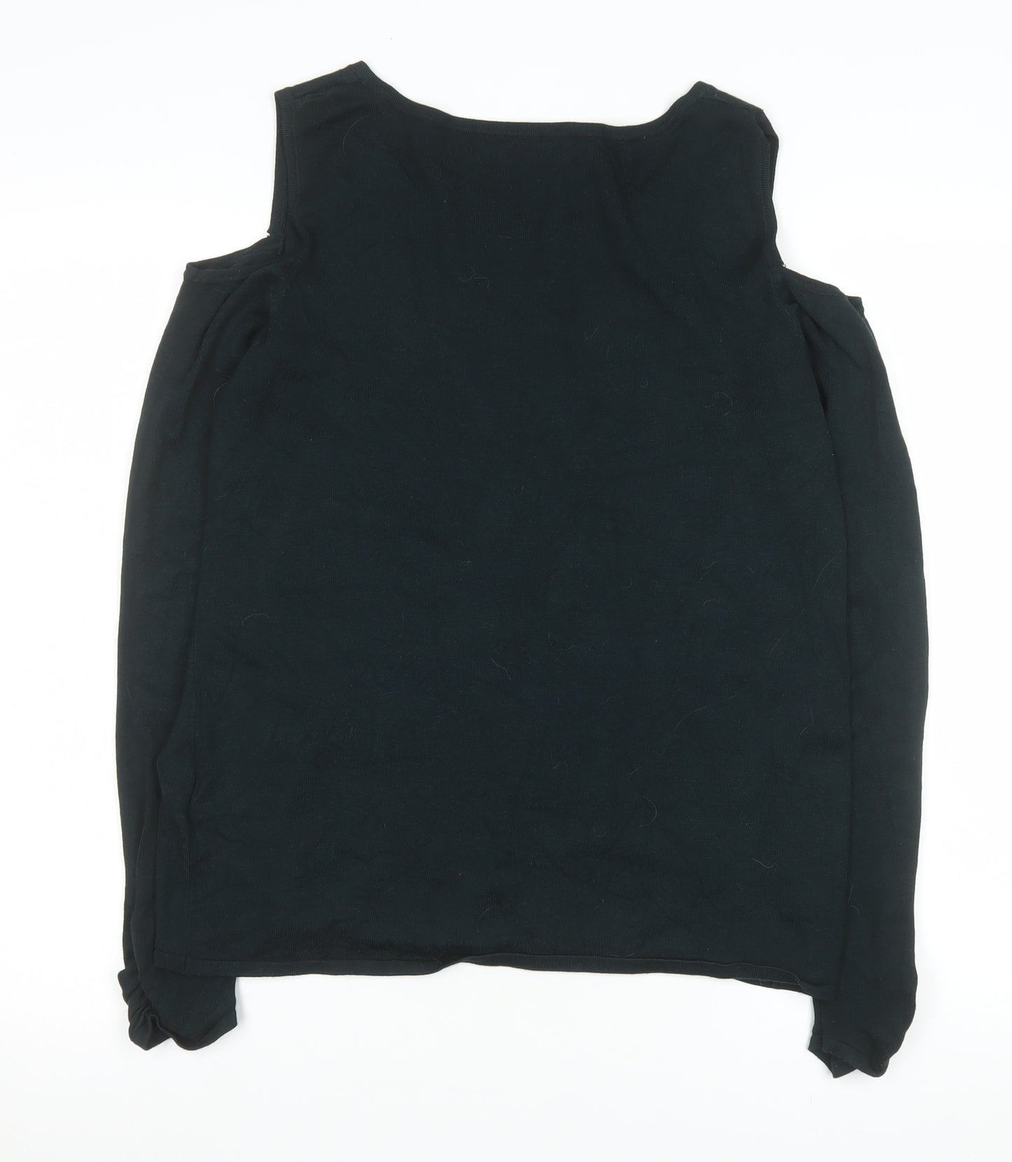 Phase Eight Womens Black Cold Shoulder Long Sleeve Blouse UK 18