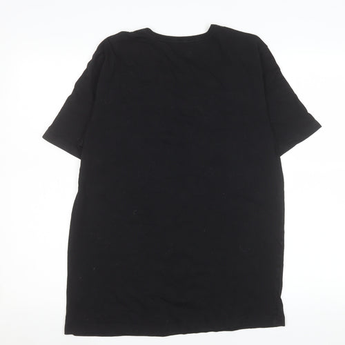 Hugo Boss Men's Black Cotton Crew Neck Short Sleeve T-Shirt L