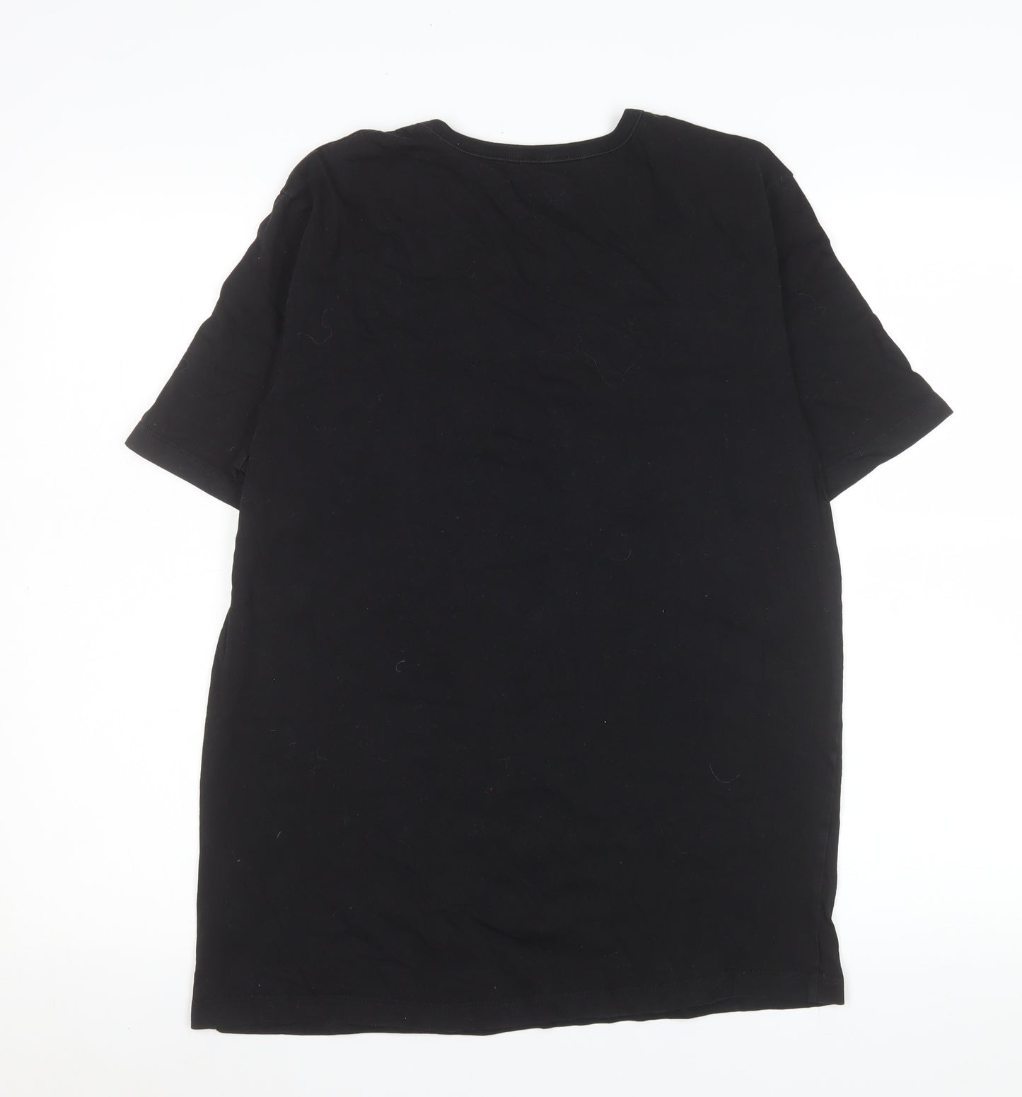 Hugo Boss Men's Black Cotton Crew Neck Short Sleeve T-Shirt L