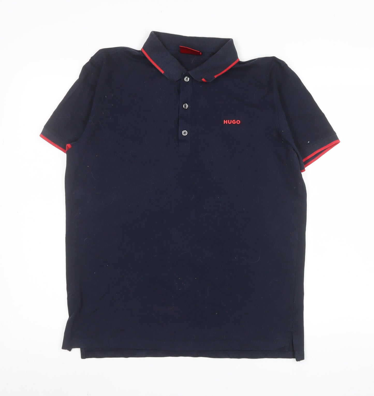 Hugo Men’s Blue Slim Fit Cotton Polo Shirt Size M