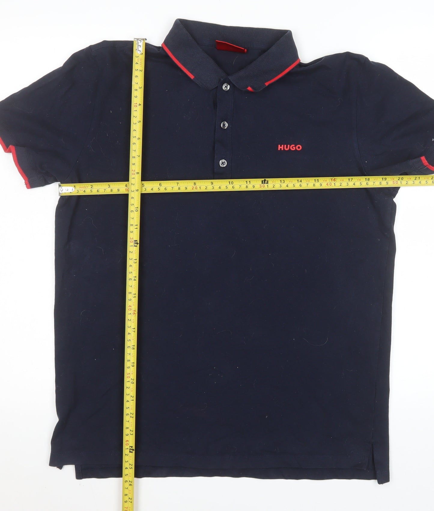 Hugo Men’s Blue Slim Fit Cotton Polo Shirt Size M