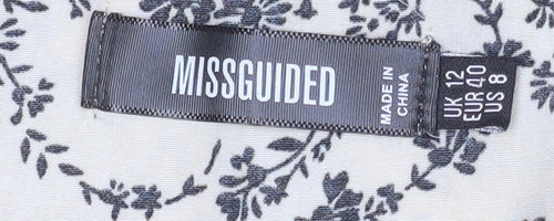 Missguided Women’s Beige Floral Midi Wrap Dress Size 12