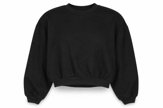 Front view of PRETTYLITTLETHING women’s black medium pullover sweatshirt