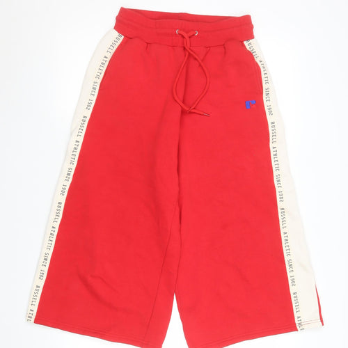 Russell Athletic Men's Red Sweat Shorts Size S Elastic Waist Sports Style