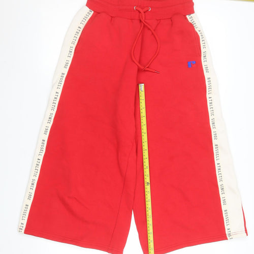 Russell Athletic Men's Red Sweat Shorts Size S Elastic Waist Sports Style