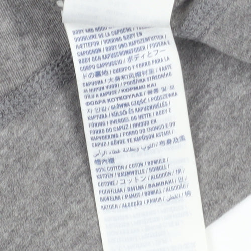Abercrombie Kids Grey Hoodie Boys L Muscle Fit Graphic Pullover Cotton