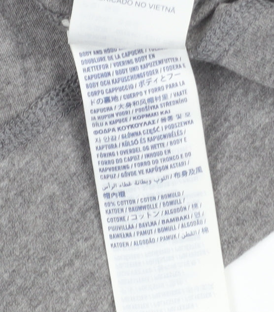 Abercrombie Kids Grey Hoodie Boys L Muscle Fit Graphic Pullover Cotton