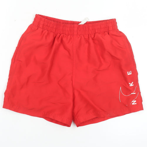 Nike Boys Red Athletic Sports Shorts M 137-147cm Quick Dry Polyester