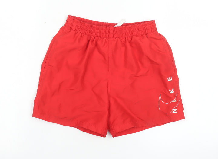 Nike Boys Red Athletic Sports Shorts M 137-147cm Quick Dry Polyester