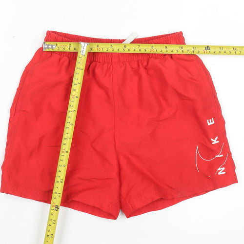Nike Boys Red Athletic Sports Shorts M 137-147cm Quick Dry Polyester