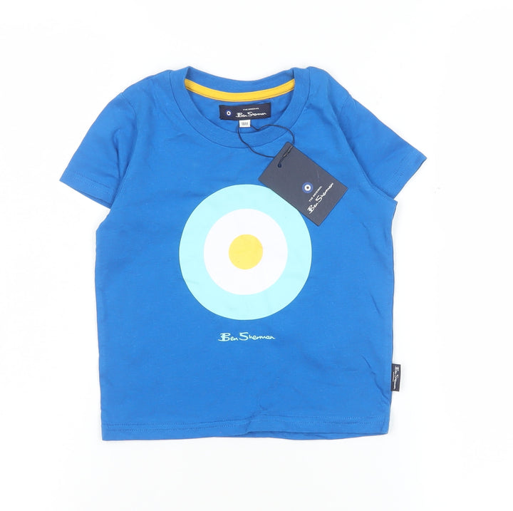 Ben Sherman Unisex Baby Blue Graphic Print Cotton T-Shirt 18-24 Months