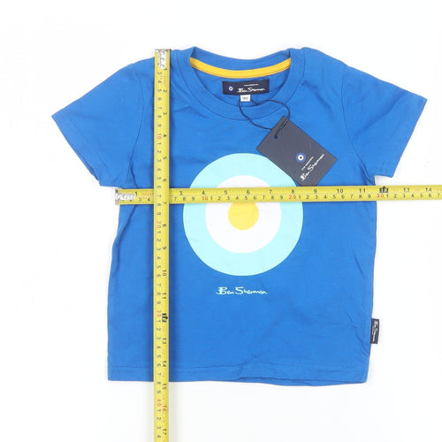 Ben Sherman Unisex Baby Blue Graphic Print Cotton T-Shirt 18-24 Months