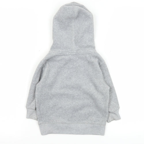 GAP Baby Toddler Grey Hooded Fleece Jacket 24 Months Unisex