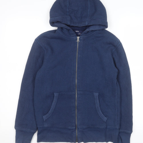GAP Kids Boys Blue Hooded Full Zip Fleece Jacket 12-13 Years