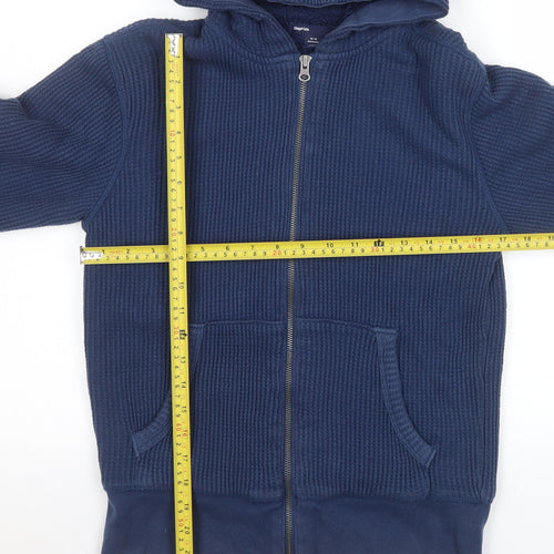 GAP Kids Boys Blue Hooded Full Zip Fleece Jacket 12-13 Years