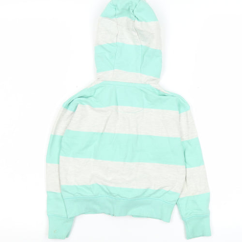 Jack Wills Boys Green Striped Hooded Full Zip Jacket 5-6 Years