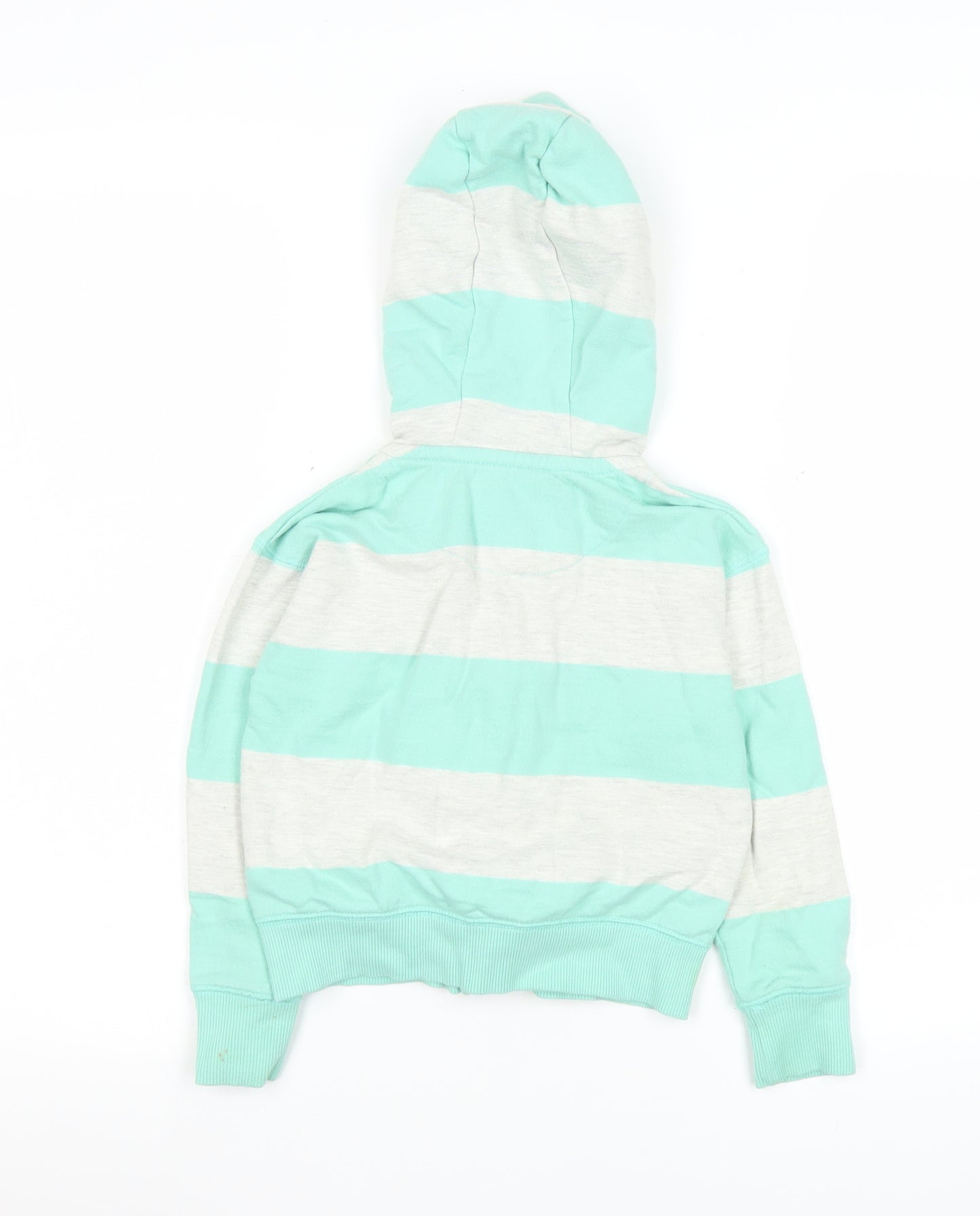 Jack Wills Boys Green Striped Hooded Full Zip Jacket 5-6 Years