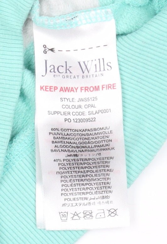 Jack Wills Boys Green Striped Hooded Full Zip Jacket 5-6 Years