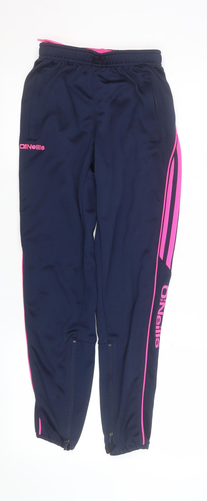 O'Neills Girls Blue Track Pants 10-11 Years Polyester Zip Joggers