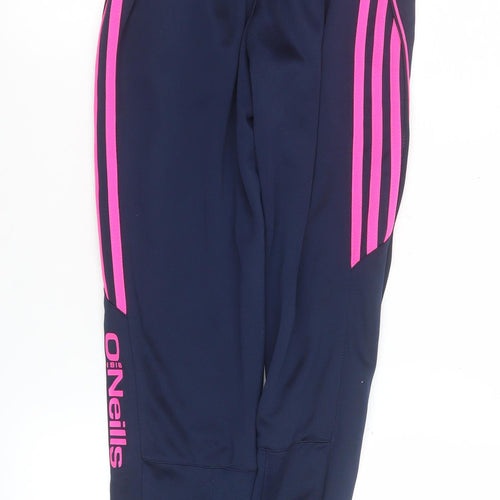 O'Neills Girls Blue Track Pants 10-11 Years Polyester Zip Joggers