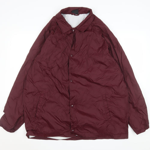 Push Women’s Red Polyester Button Up Casual Jacket XL