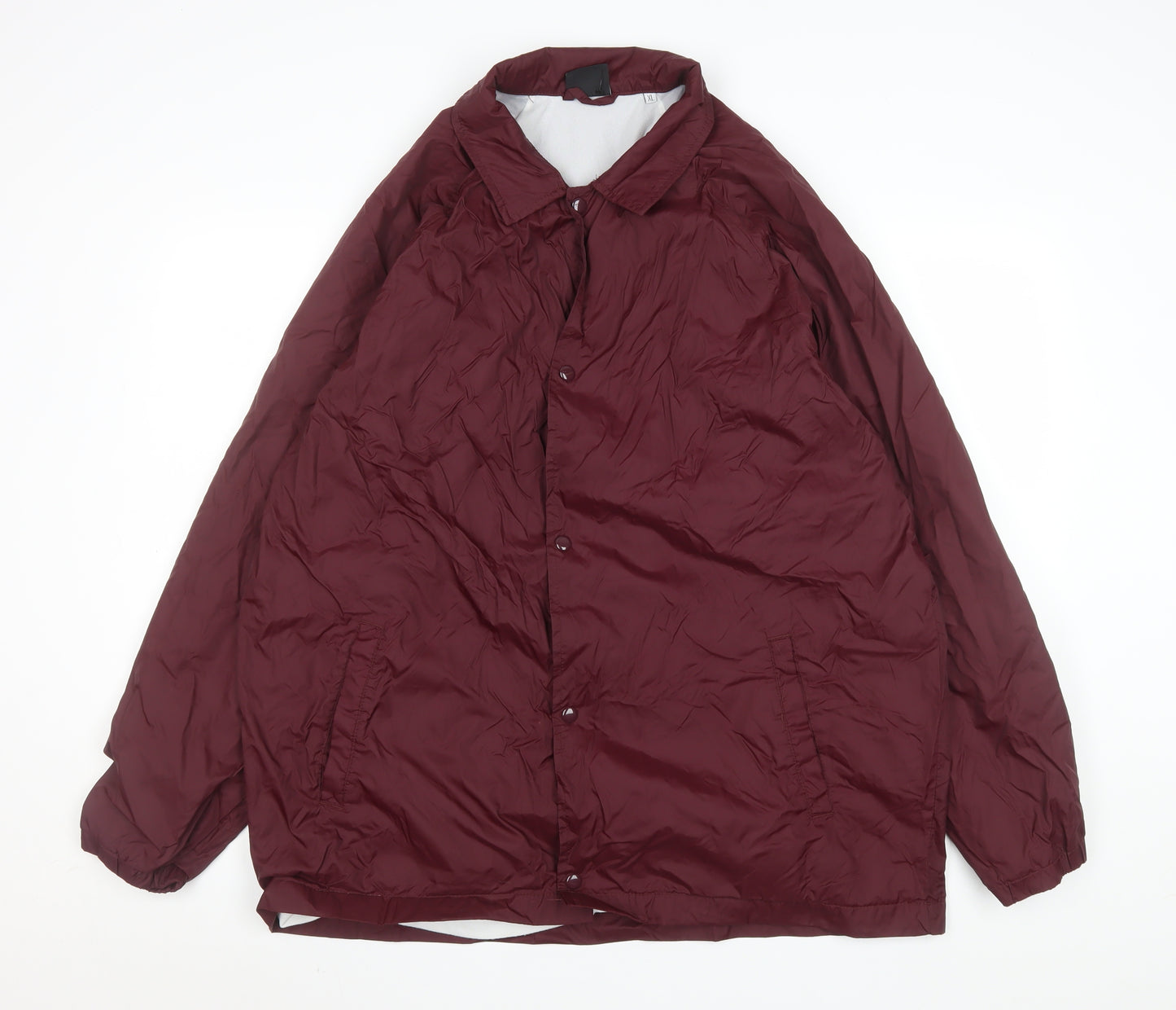 Push Women’s Red Polyester Button Up Casual Jacket XL