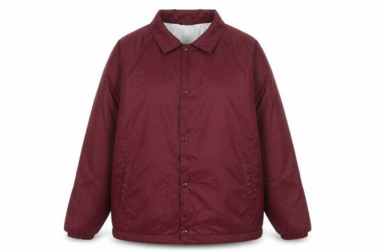 Front view of Push Women’s Red Polyester Button Up Casual Jacket XL