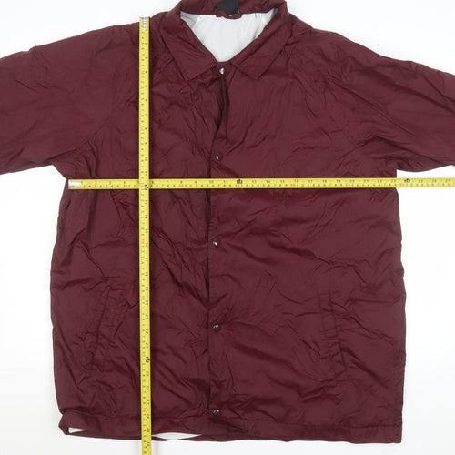 Push Women’s Red Polyester Button Up Casual Jacket XL