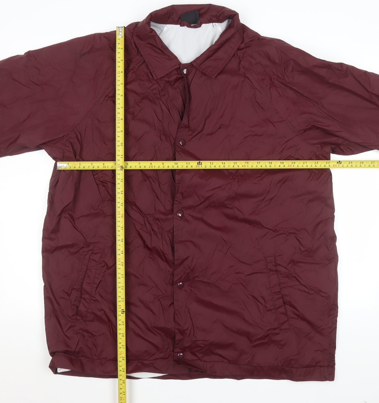 Push Women’s Red Polyester Button Up Casual Jacket XL