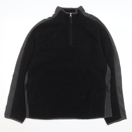 Ashford Sport Men’s Black Fleece 1/4 Zip Pullover Sweatshirt L