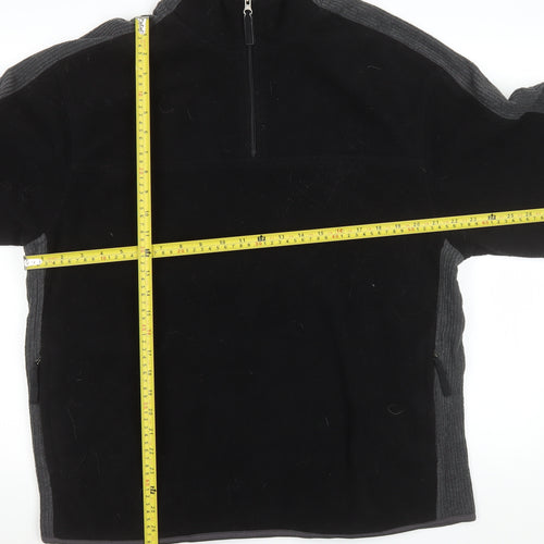 Ashford Sport Men’s Black Fleece 1/4 Zip Pullover Sweatshirt L