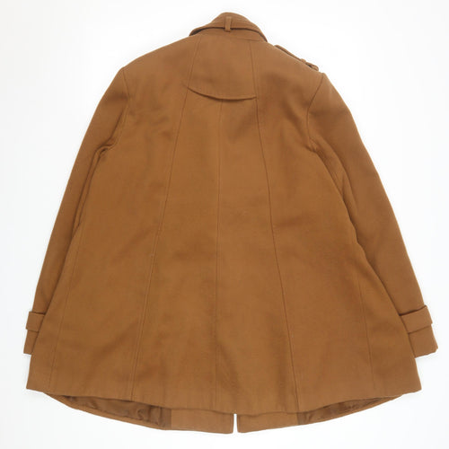 F&F Women's Brown Polyester Mid-Length Trench Coat Size 14