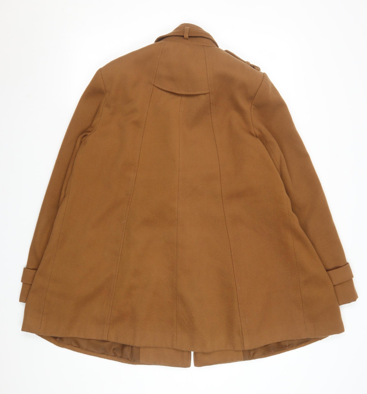 F&F Women's Brown Polyester Mid-Length Trench Coat Size 14