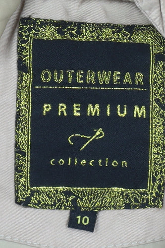 Outerwear Premium Collection Womens Beige Parka Jacket Size 10 Hooded Lined