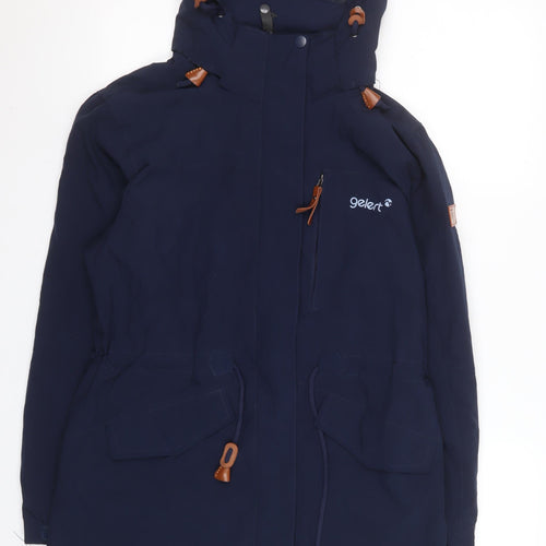 Gelert Women Blue Waterproof Hooded Parka Coat Size 12