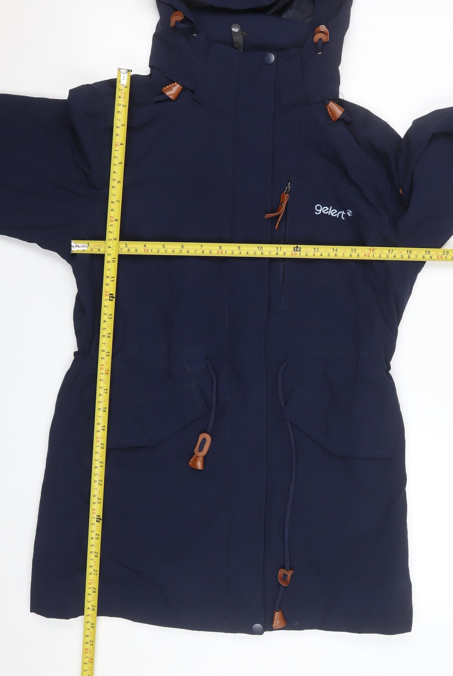 Gelert Women Blue Waterproof Hooded Parka Coat Size 12