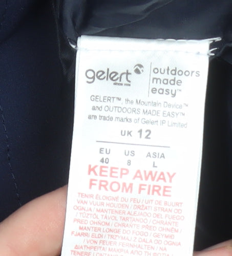 Gelert Women Blue Waterproof Hooded Parka Coat Size 12