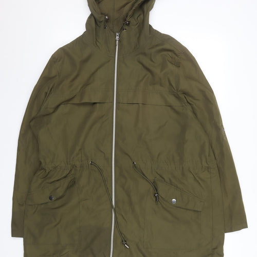 Primark Cares Women’s Green L Hooded Parka Jacket with Drawstring Waist