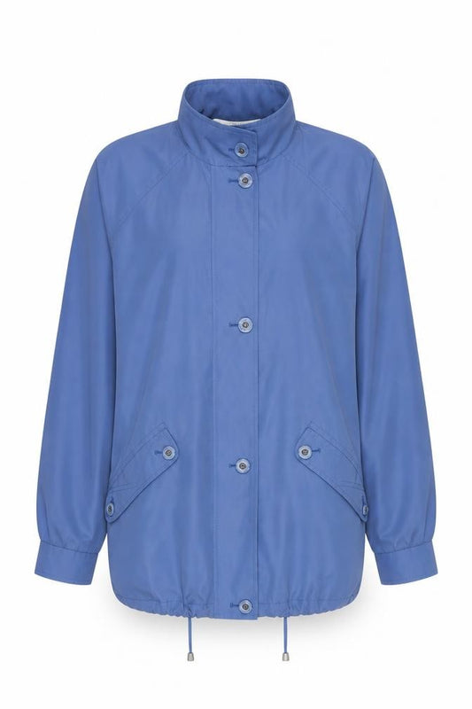 Front view of Marks & Spencer Women Blue Petite, size 12, Parka Jacket
