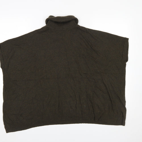 New Look Women’s Brown Roll Neck Sleeveless Knit Jumper Size S
