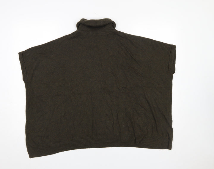 New Look Women’s Brown Roll Neck Sleeveless Knit Jumper Size S