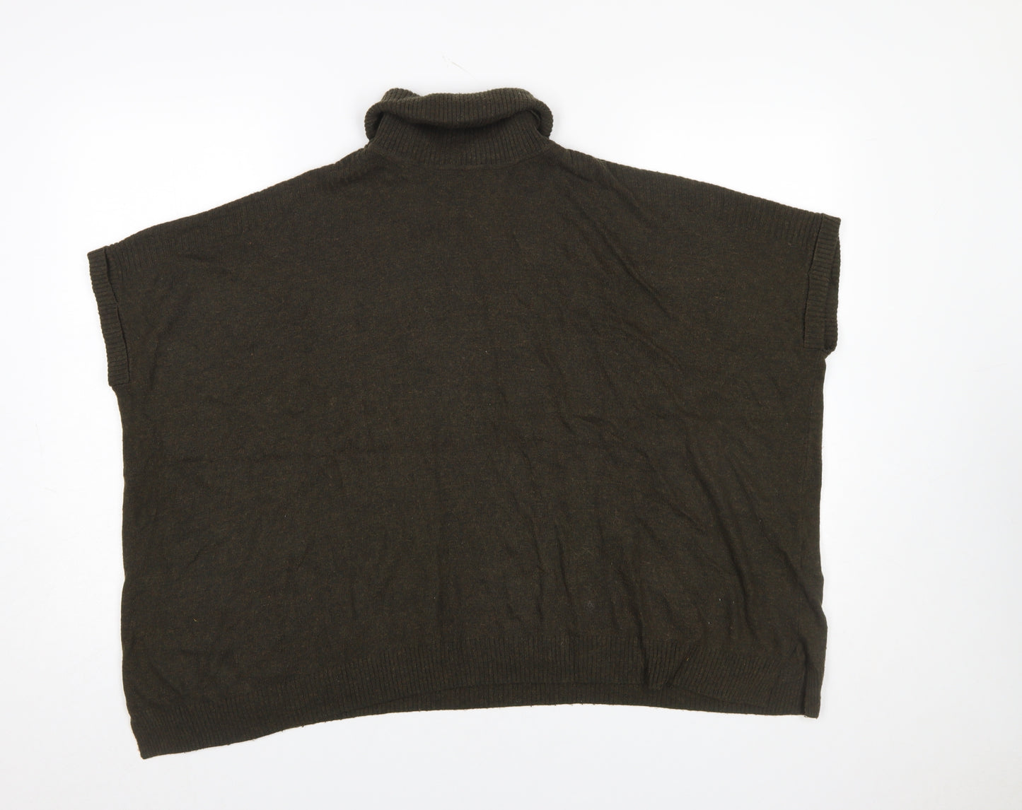 New Look Women’s Brown Roll Neck Sleeveless Knit Jumper Size S