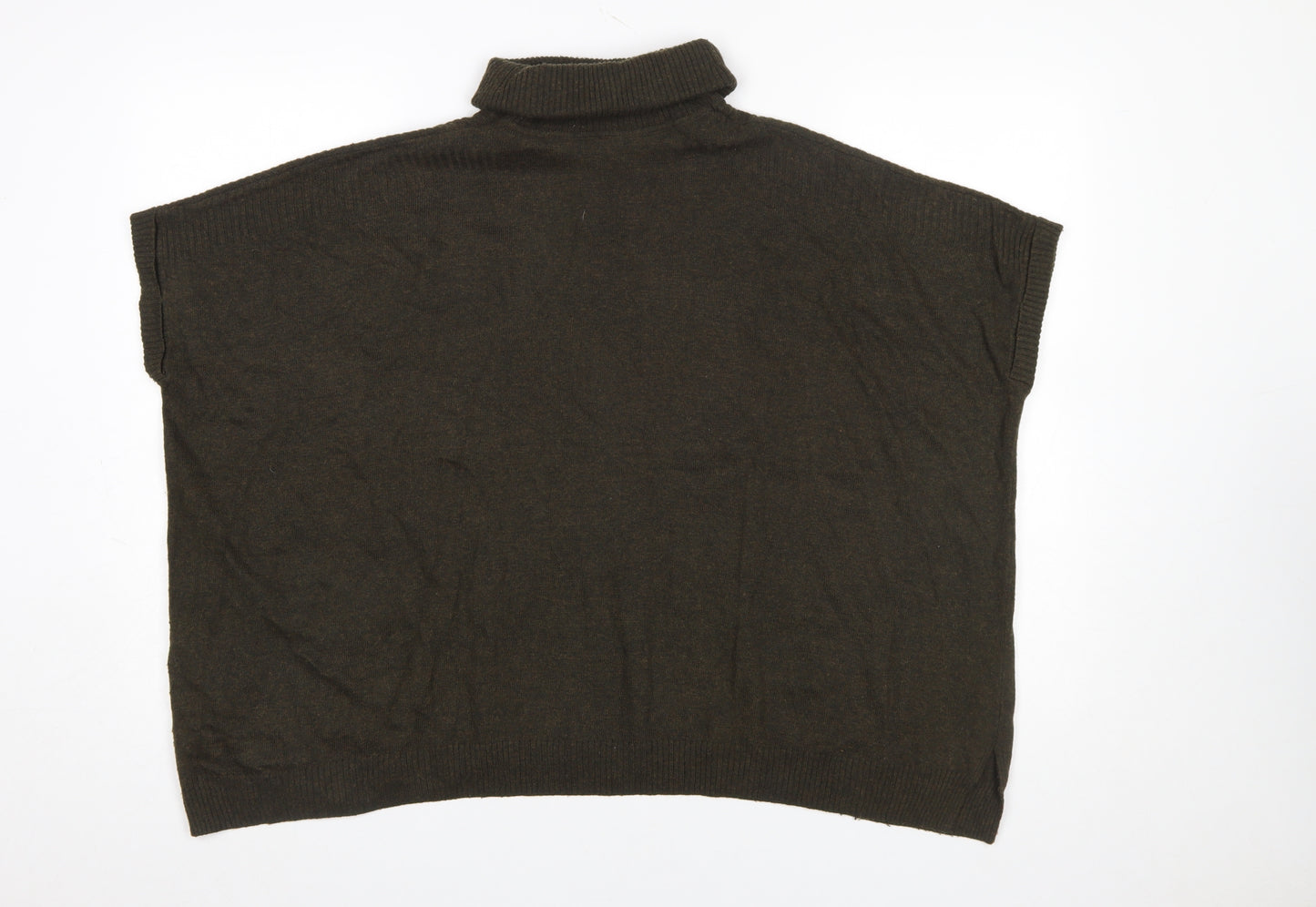 New Look Women’s Brown Roll Neck Sleeveless Knit Jumper Size S