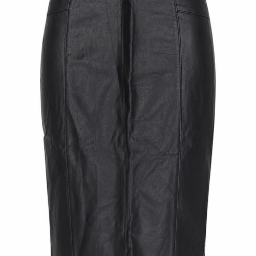 Papaya Women’s Black Knee Length Faux Leather Pencil Skirt Size 8